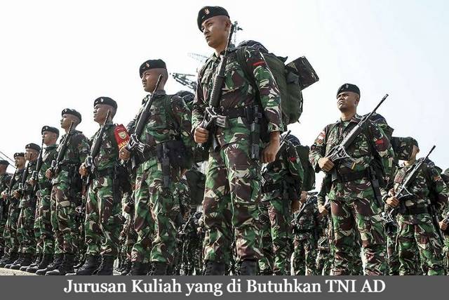 Inilah Daftar Jurusan Kuliah yang di Butuhkan TNI AD Terbaru 2023